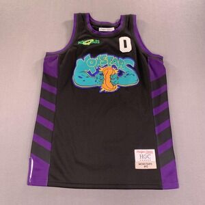 Headgear Classics Monstars Shirt Mens L Black Purple Basketball Jersey Tank NASA